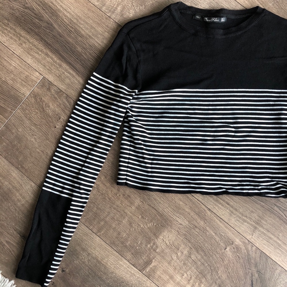 Striped Crop Sweater